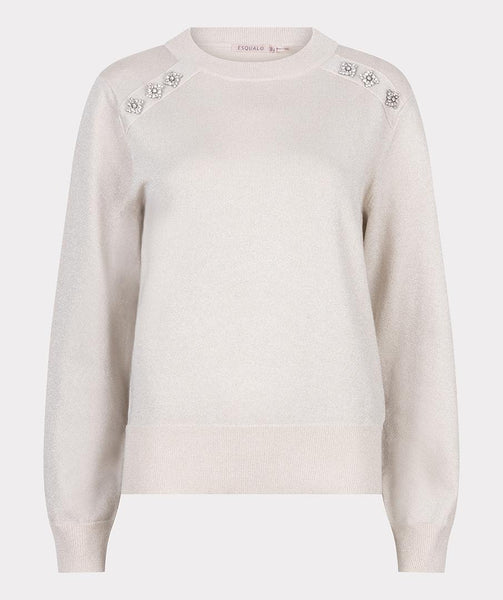 Sweater rounded neck lurex