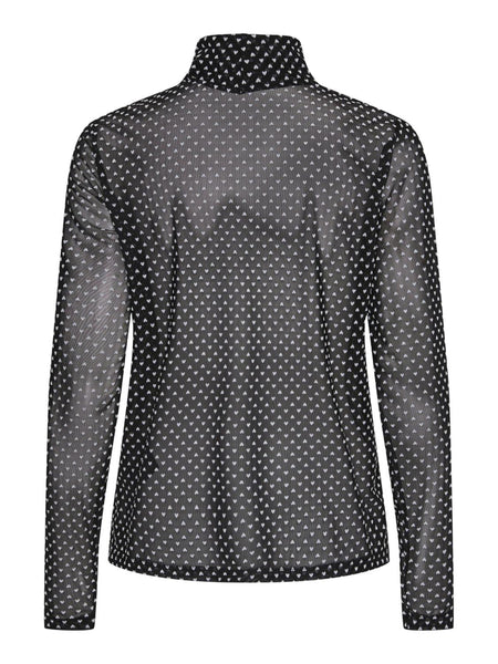 PCLINE LS HIGH NECK MESH TOP