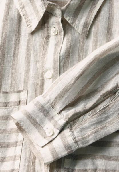 SOL_LTD QR Striped shirtcolla