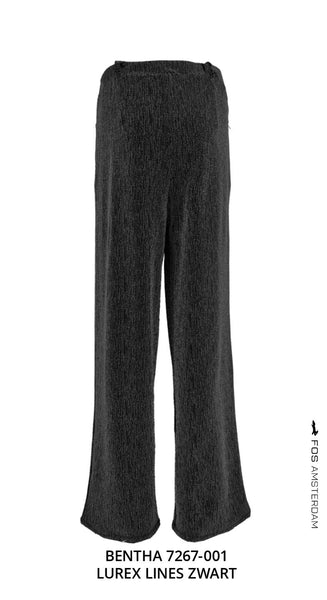 Broek bentha lurex lines zwart