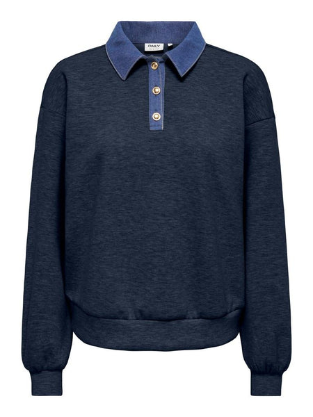 ONLSCARLET L/S POLO MIX SWEAT