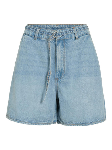VIKIKI HW BELT DENIM SHORTS L