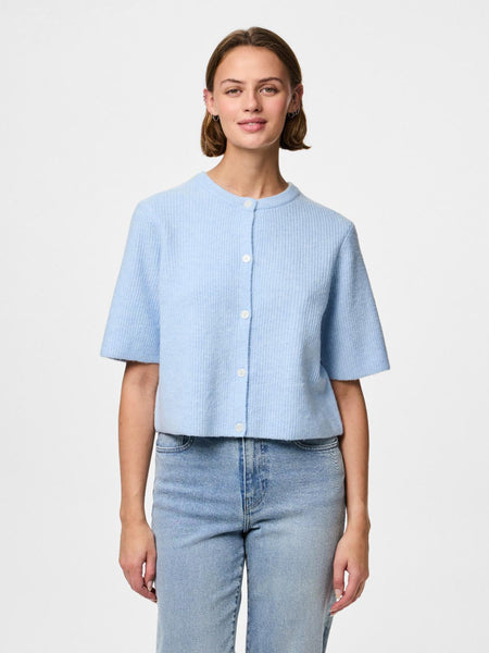 PCSILLY SS O-NECK KNIT CARDIG