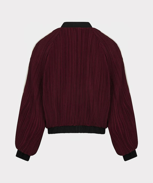 Jacket bomber plisse