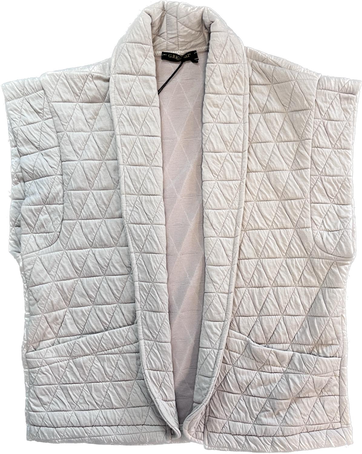 Gestept gilet beige