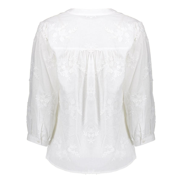 Top embroidery flowers