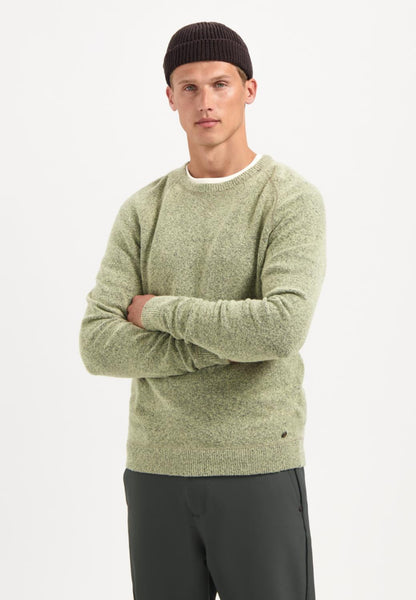 Pullover wool blend light moss