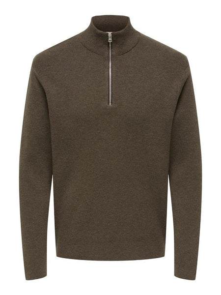 ONSTING REG HALF ZIP KNIT NOO