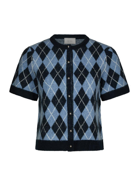 Allestar check knit cardigan