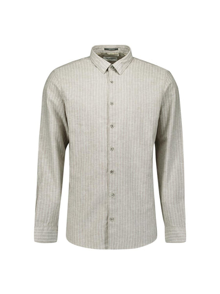 Shirt stripe with linen taupe