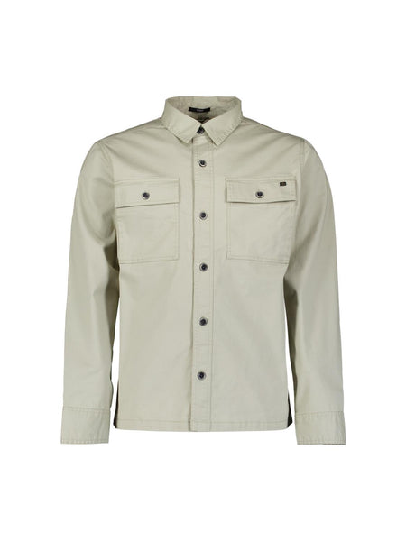 Overshirt buttons light moss