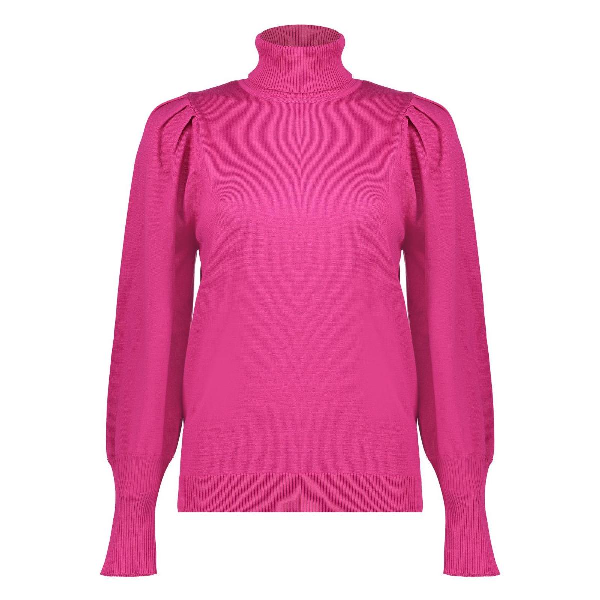 Pullover col pleated shoulder