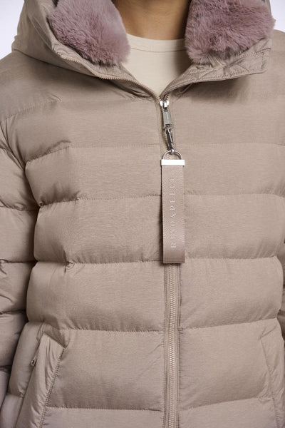 Padded coat with detachable co