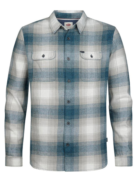 Men Shirt Long Sleeve Check