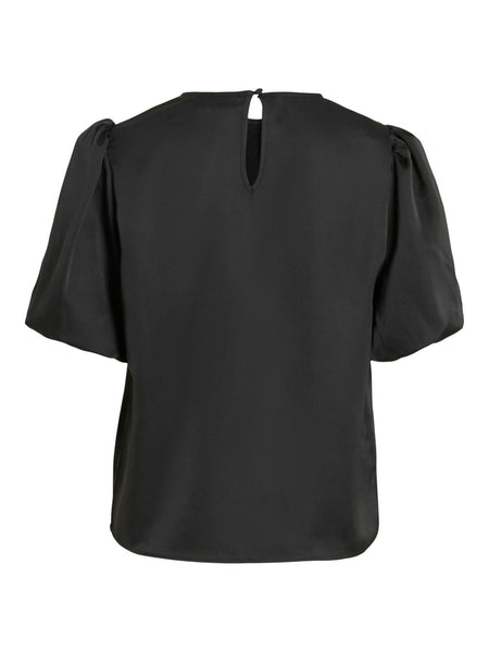 VIELLETTE 2/4 SATIN PUFF TOP