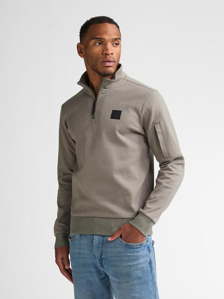 Men Sweater Collar Zip