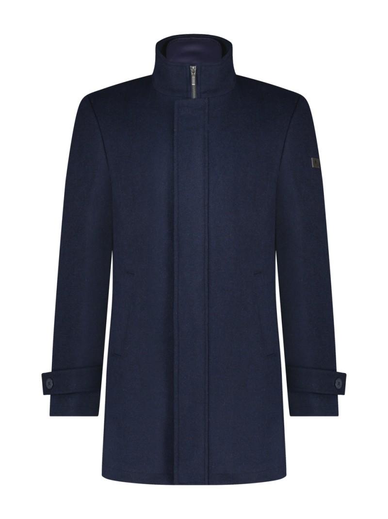 Funnel neck coat navy