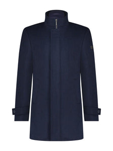 Funnel neck coat navy