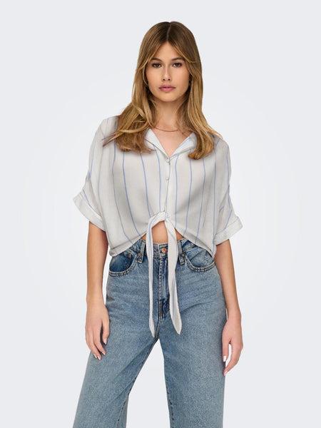 ONLPAULA LIFE S/S TIE SHIRT W