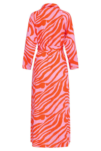 Dress 25086 pink-orange