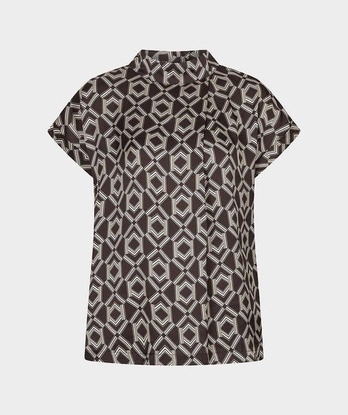 Blouse s/slve Warm Cacao