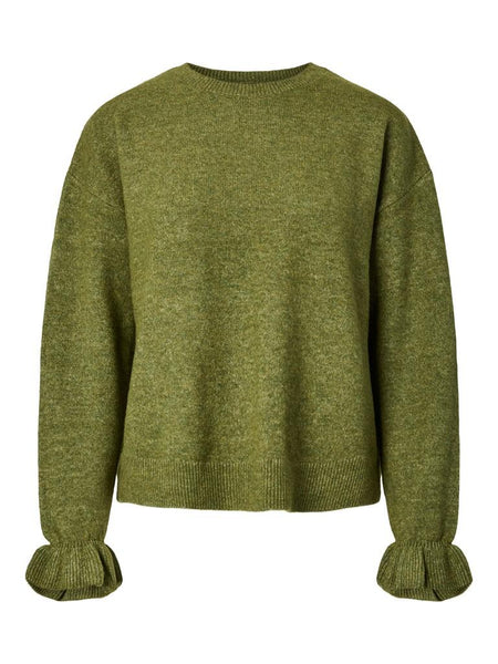 PCSALLY LS FRILL CUFF KNIT NO