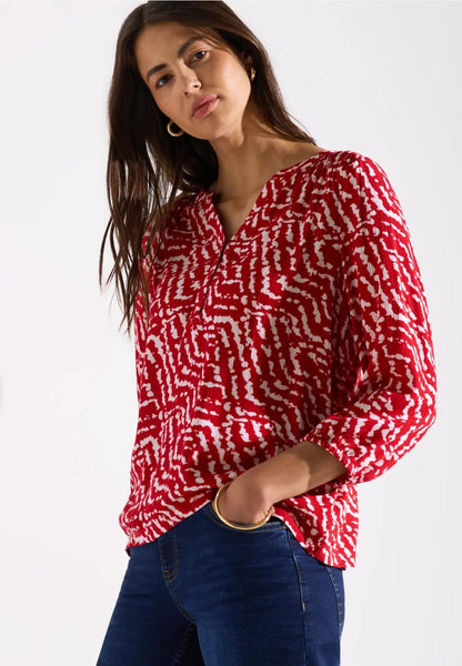 printed mat-mix shirt w.butto
