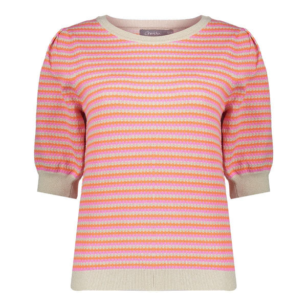 Pullover stripes short sleeve
