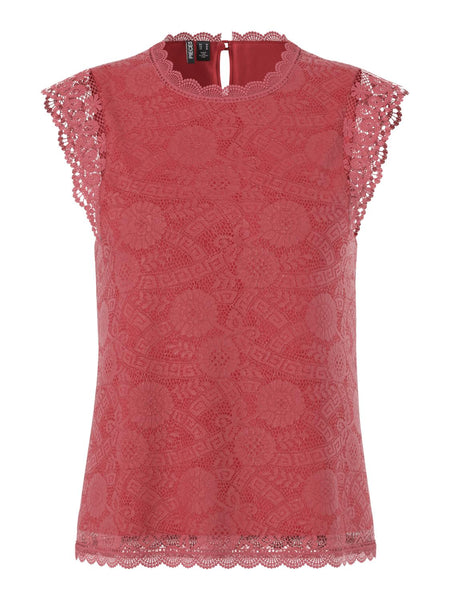 PCOLLINE SL LACE TOP WVN NOOS