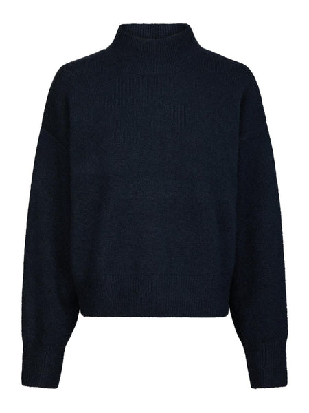 Paulina knit blouse navy