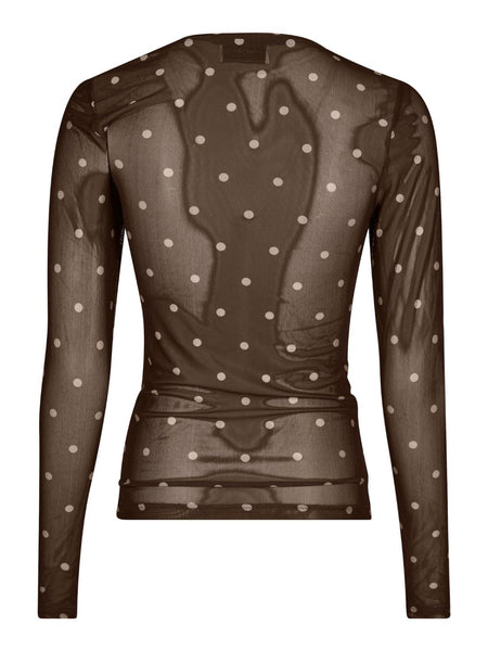 Ella dot blouse brown