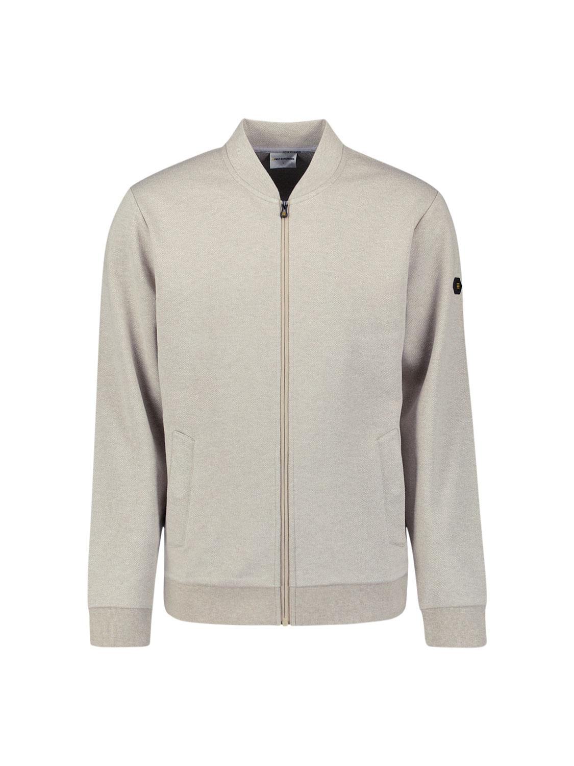 Sweater full zip sand