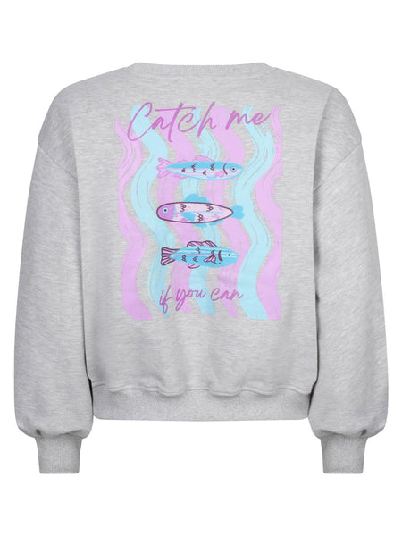 Sweater catch me grey melange