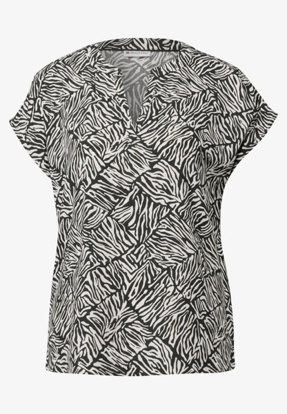 LTD QR Shirtblouse w splitnec