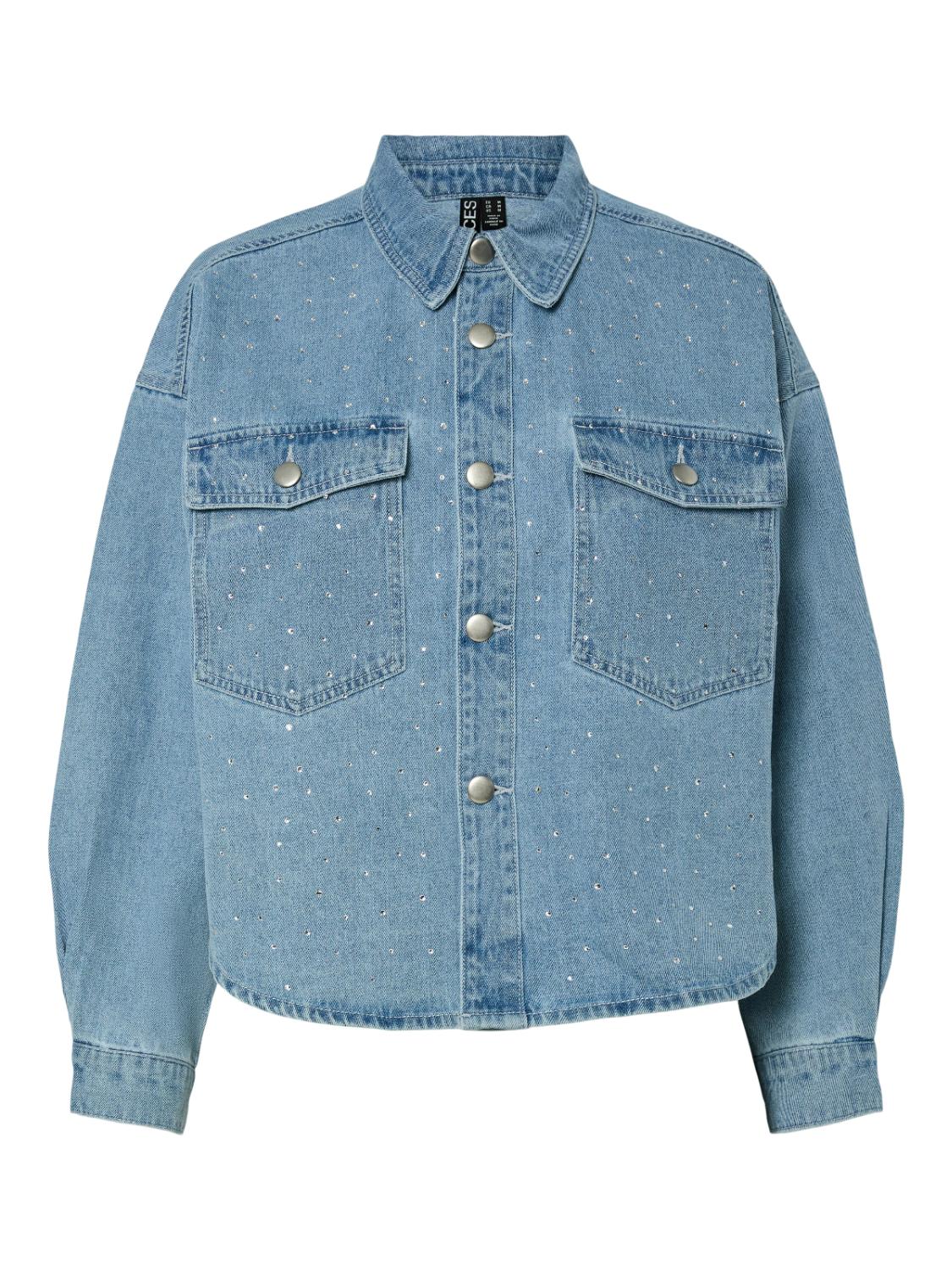 PCTAMRA RHINESTONE DENIM JACK