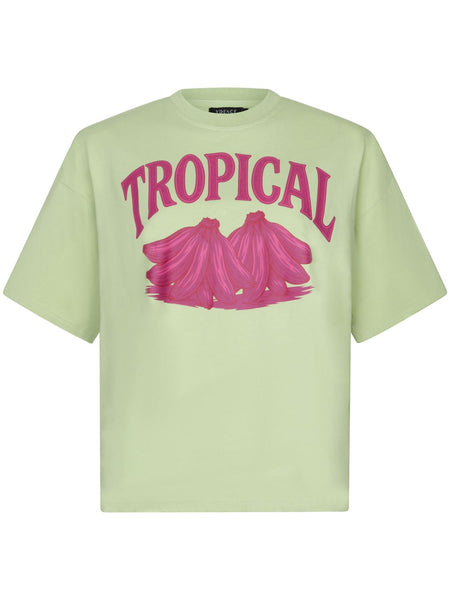 T-shirt tropical soft green