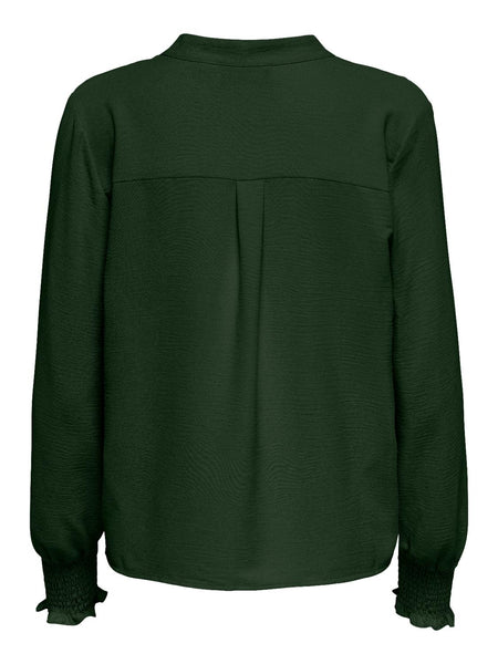 ONLMETTE V-NECK LS SMOCK TOP