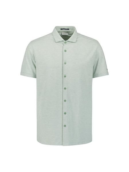 Shirt s/s melange seagreen