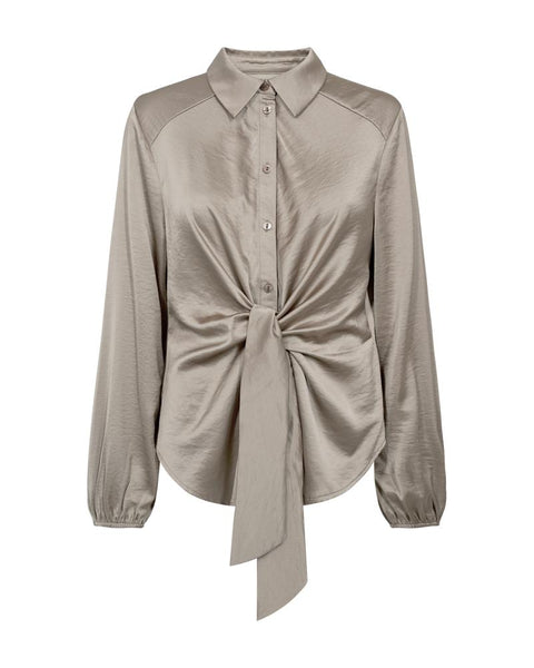 Fqdove-blouse sateen taupe