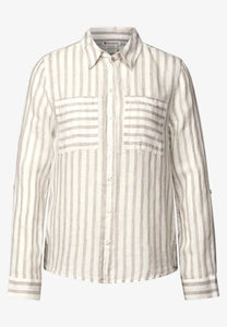 SOL_LTD QR Striped shirtcolla