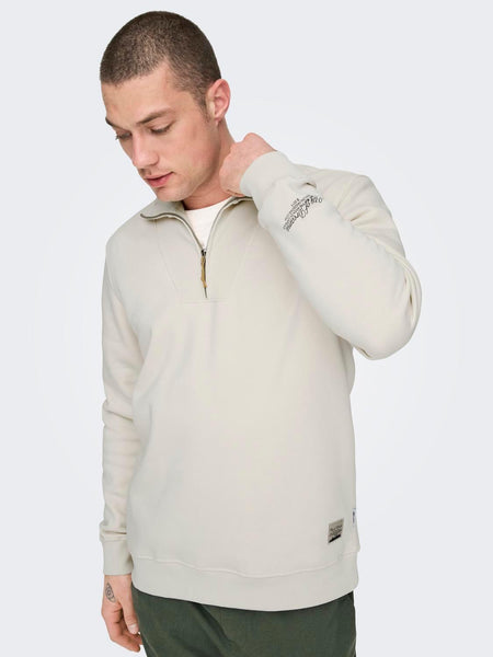 ONSRILEY REG 1/4 ZIP HIGH NEC