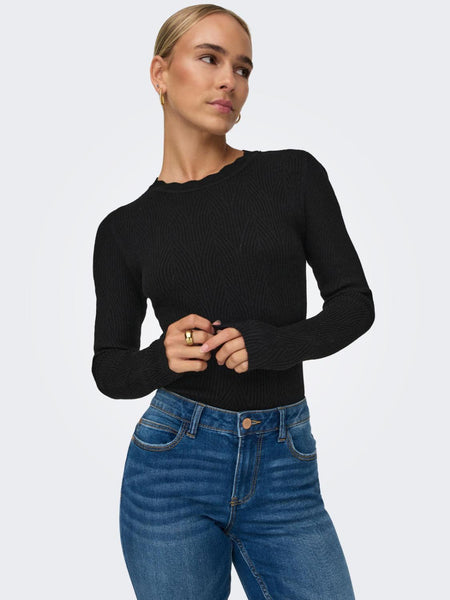 ONLMAI LS STRUCT O-NECK CC KN
