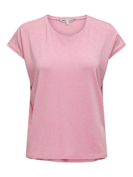 ONLCLAUDIA S/S GLITTER STRIPE