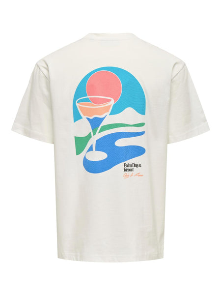 ONSPALM DAYS PRINT RLX SS TEE