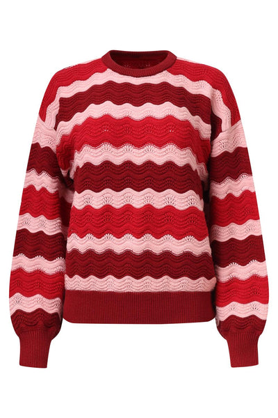 Knit top 25528 red-pink