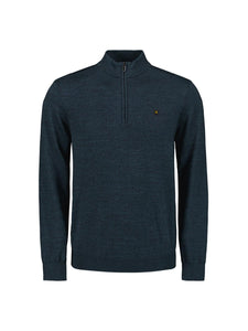 Pullover half zip melange navy