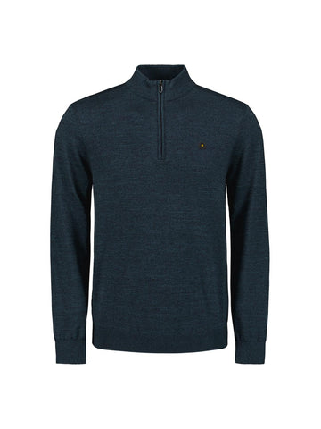 Pullover half zip melange navy