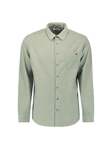 Shirt herringbone light moss