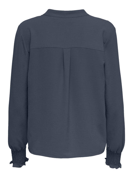 ONLMETTE V-NECK LS SMOCK TOP