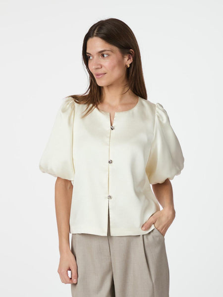 Aisa brocade blouse dark green